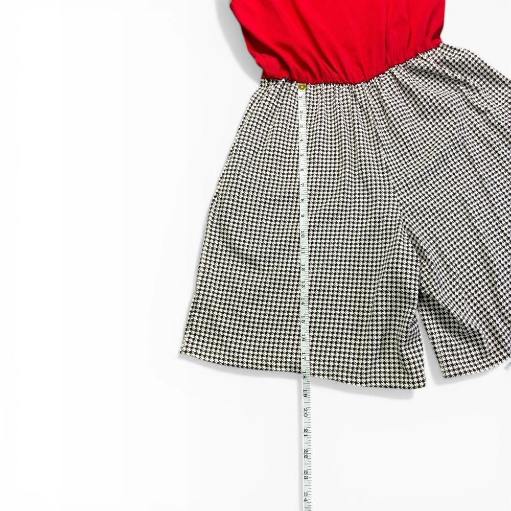 Red Cotton Crew And Houndstooth A Line Skort Cool-lot Dress Women’s No Tags - Picture 4 of 7